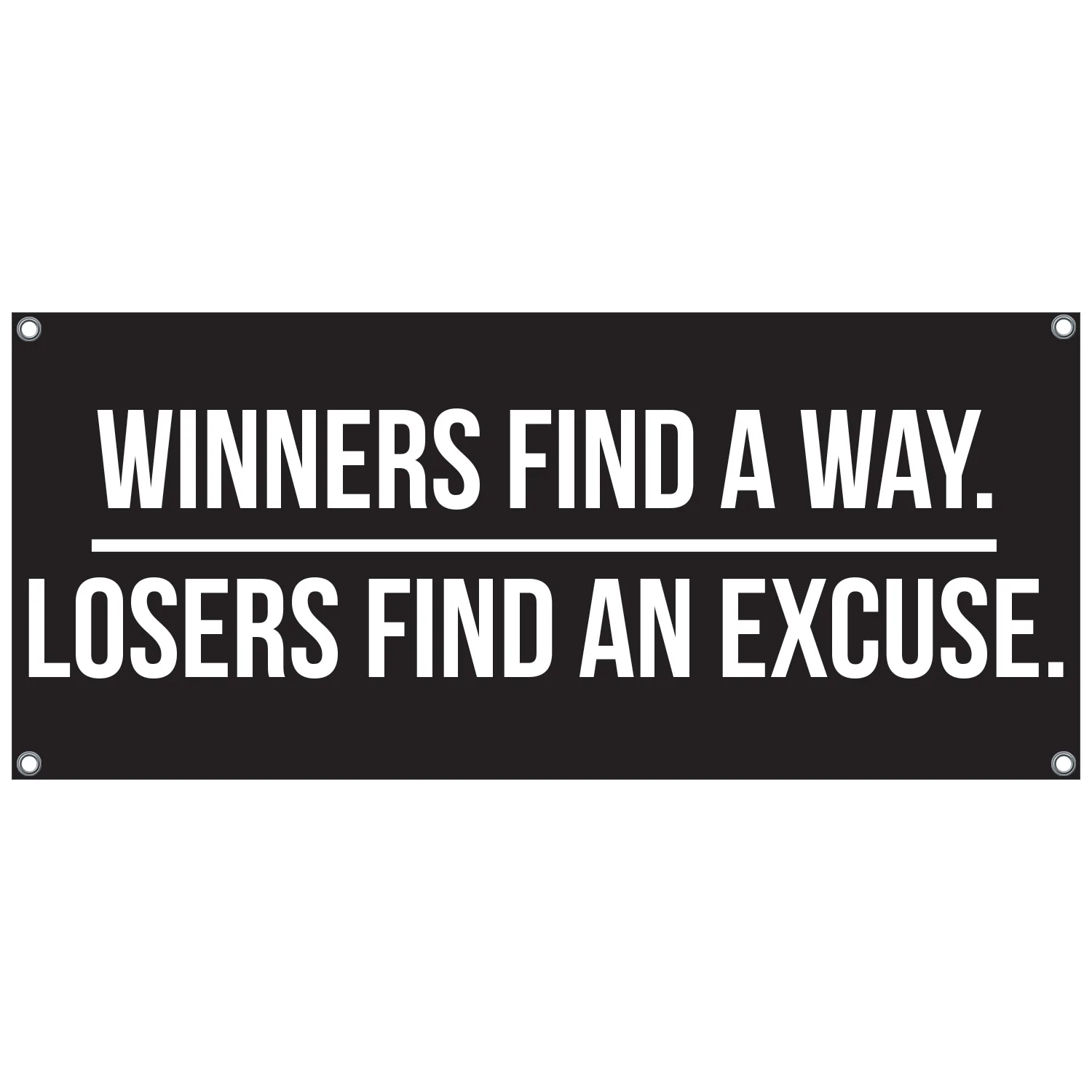 

Motivational Wall Art Banner Winners Find A Way Inspirational Quote Poster 48x21 Inch Heavy Duty Vinyl Flag for Gym Home Office Garage Decor Indoor Outdoor Workout Fitness Hanging Tapestry with Grommets