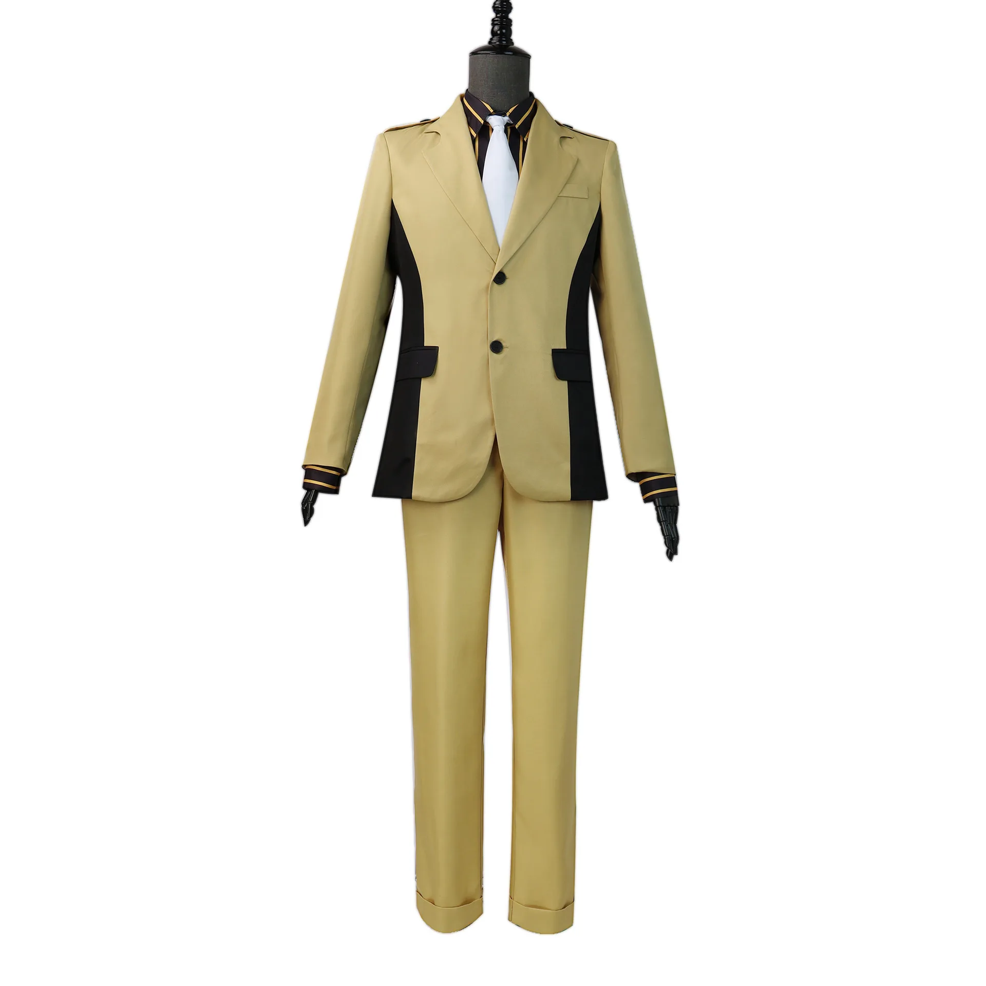 

HighCard - Male Lead Finn O'Delman Cosplay Costume Yellow Suit Role Play Dress