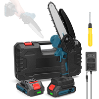 21V 6inch Portable Electric Pruning Saws Rechargeable Small Wood Spliting Chainsaw One-handed Woodworking Tool for Garden Orchar