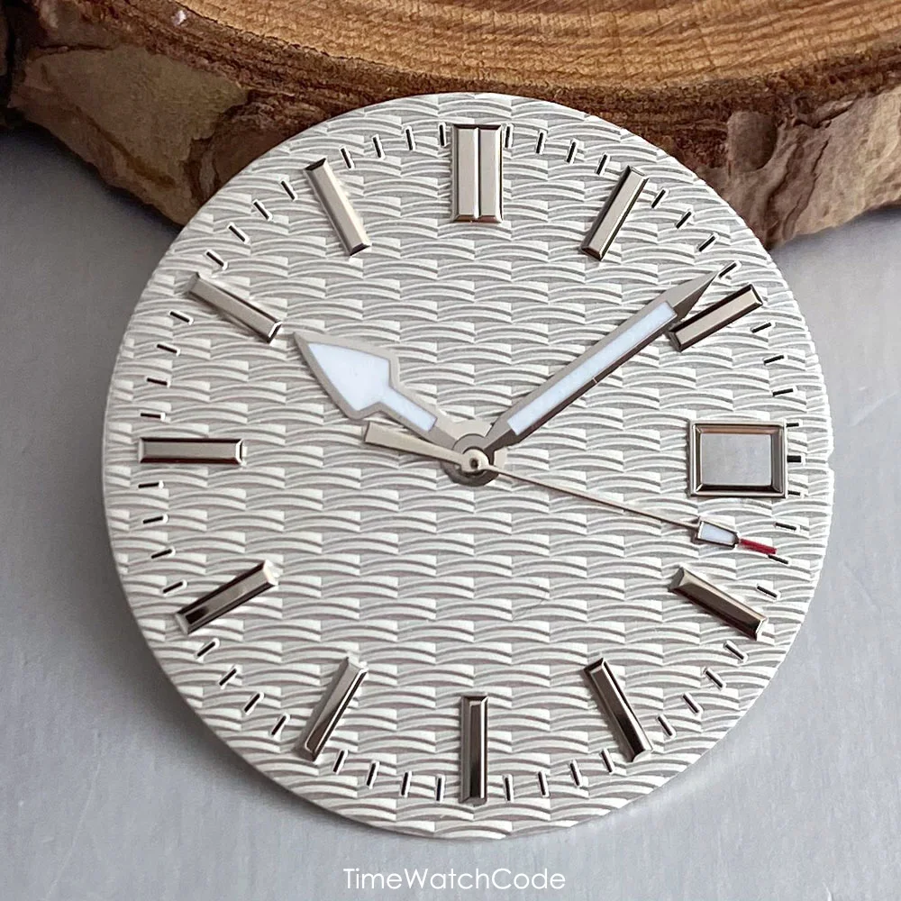 29mm Textured Dial Watch Face fit for NH35 NH36 NH38 NH70 NH72 Automatic Watches Metallic Markers