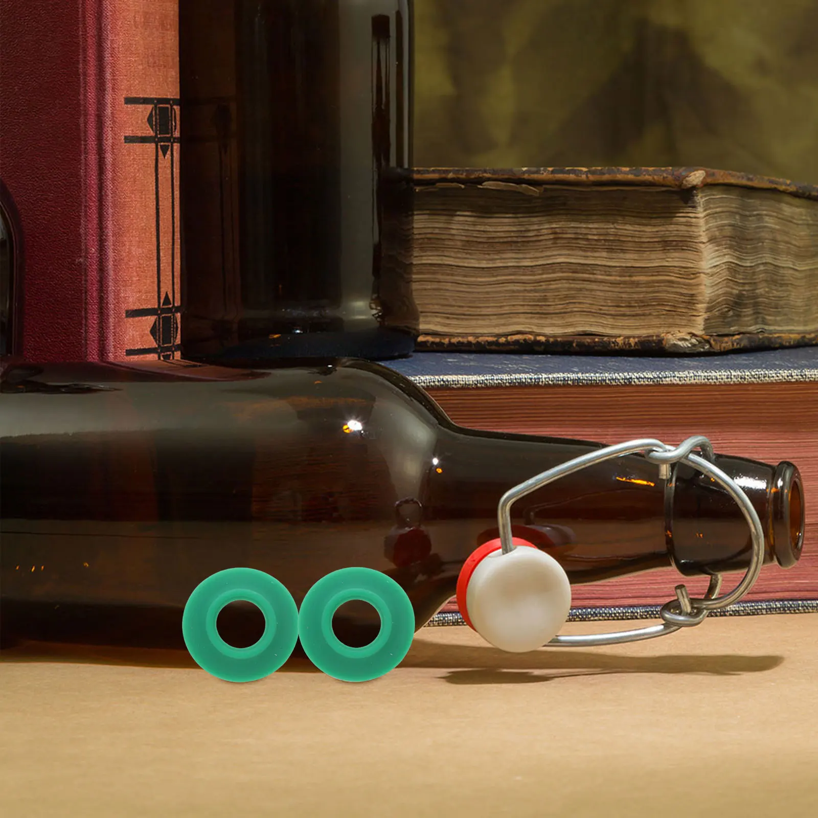 

12pcs Bottle Cap Seal Airtight Silicone Gasket Leakproof Material Water Bottle Gasket Replacement Kitchen