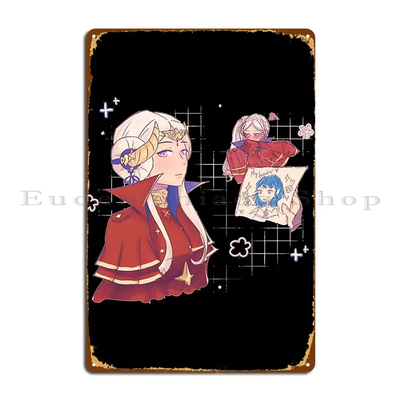 Edelgard Von Hresvelg-letrero de Metal, platos de fiesta personalizados, cocina oxidada, cartel de estaño personalizado