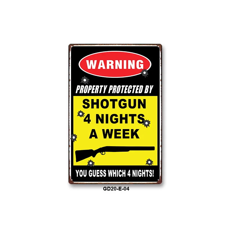 Bar Home Wall Decoration Tin Metal Decor Metal Painting Warning Sign Fashion Hot Selling Hot Selling Item