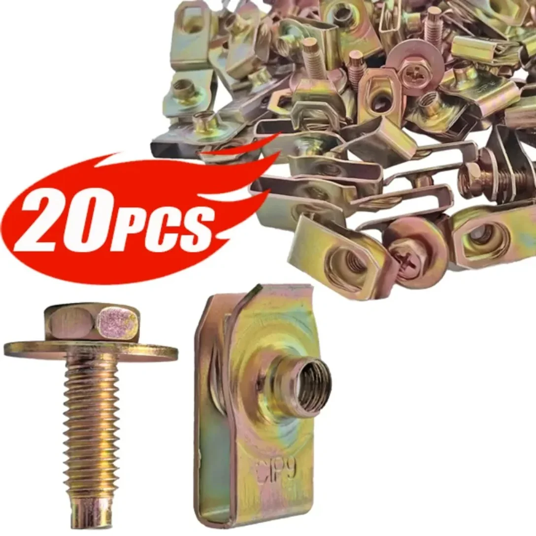 

Self-tapping Screw Fasteners Auto Body Bolts U-nut Clip M6 Engine Cover Splash Shield Bumper Fender Liner Fastener Rivet Screw