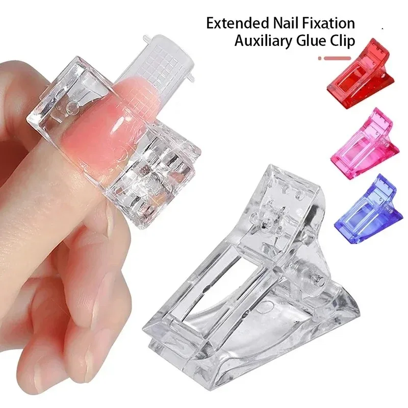 10pcs/set Nail Clips Extension Forms Nail Quick Fingernail Extension UV Assistant Tool Nail Tips Clips Nail Art Mold Fixing Clip