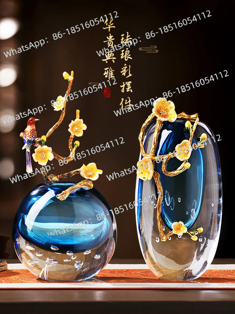 

Glass living room entrance TV high-end atmosphere high-end house warming decoration