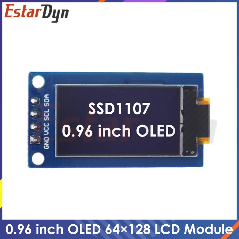 

0.96 inch OLED display 64×128 LCD module SSD1107 LCD 0.96 "OLED Vertical screen module for arduino