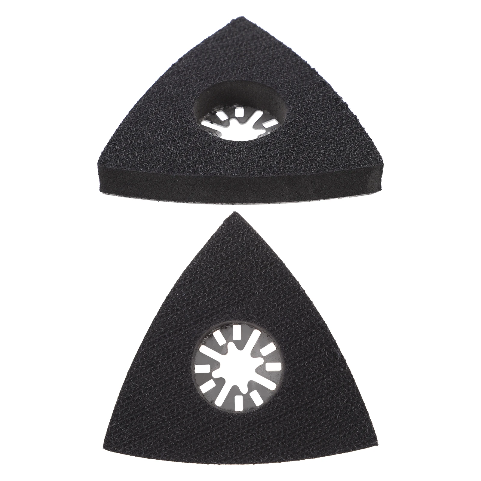 1 set di dischi abrasivi triangolari in acciaio inossidabile ad alta densità con gancio ad anello a basso profilo per levigatura di dettagli disco per levigatrice elettrica