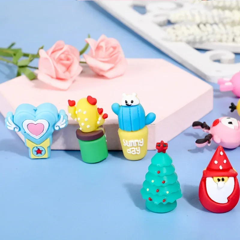 Creative Cartoon Cute Mini Pen Tip Pencil Cap Silicone Neutral Pen Cover School Students Supplies Soft Rubber Pencil Protector