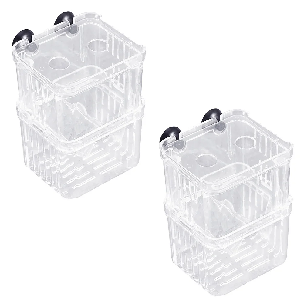 

2Pcs Acrylic Fish Tank Breeding Incubator Isolation Box Transparent Aquarium Divider for Enhanced Fish Survival