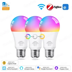 EWelink E27 Zigbee Led Bulbs WiFi Smart Led Lamp 15W RGB CW WW Led Light Bulbs Work With Alexa Yandex Alice Hub Google Assistant