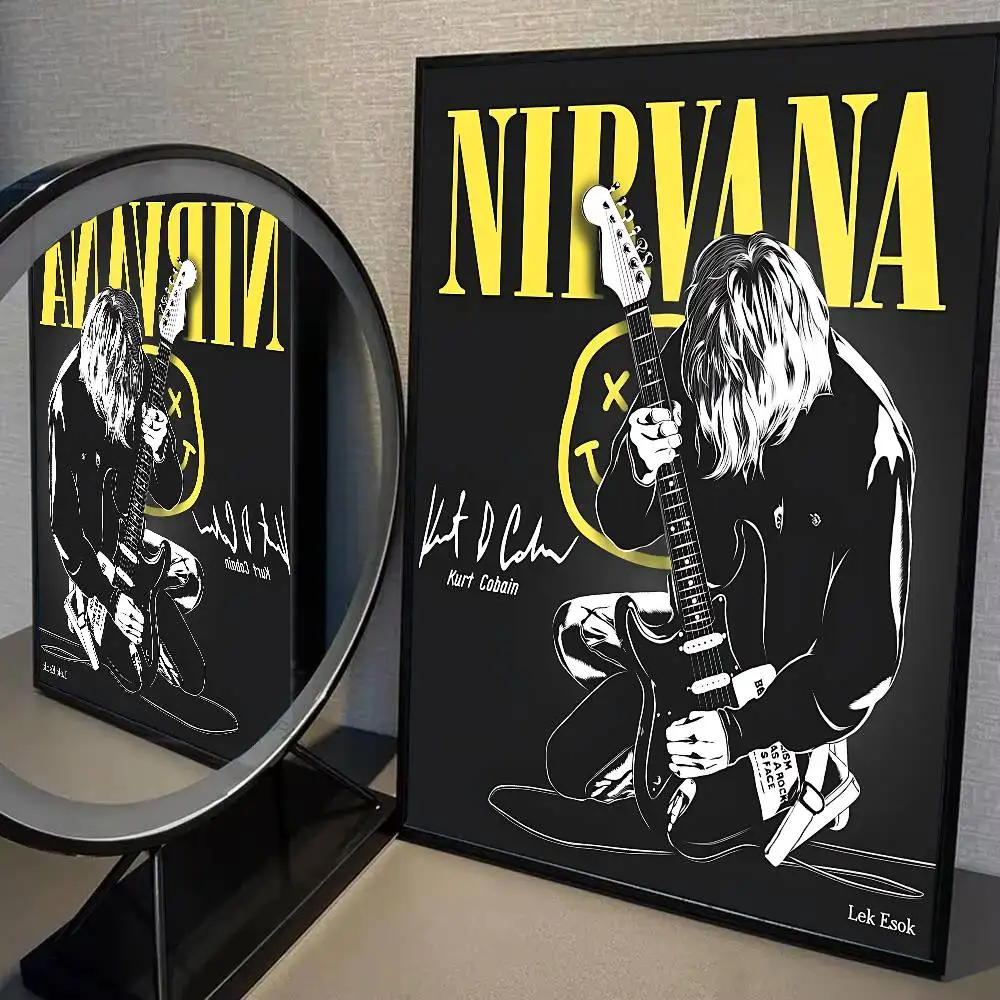 Hot N-Nirvana-K-Kurt Cobain Poster Print A5 A4 A3 A2 Wall Art