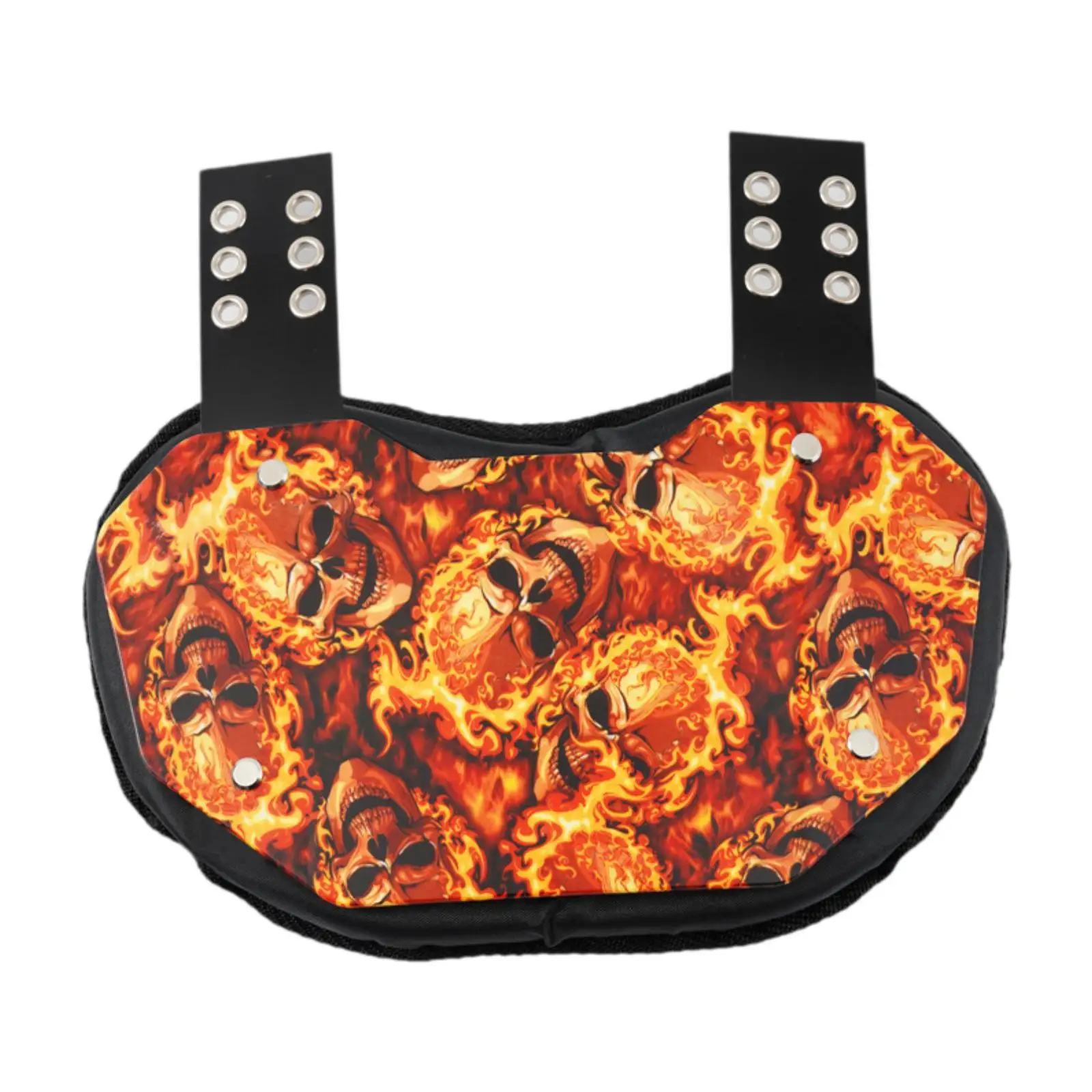 Football Backplate Skulls Pattern Wearproof Rugby Gear for Training Players