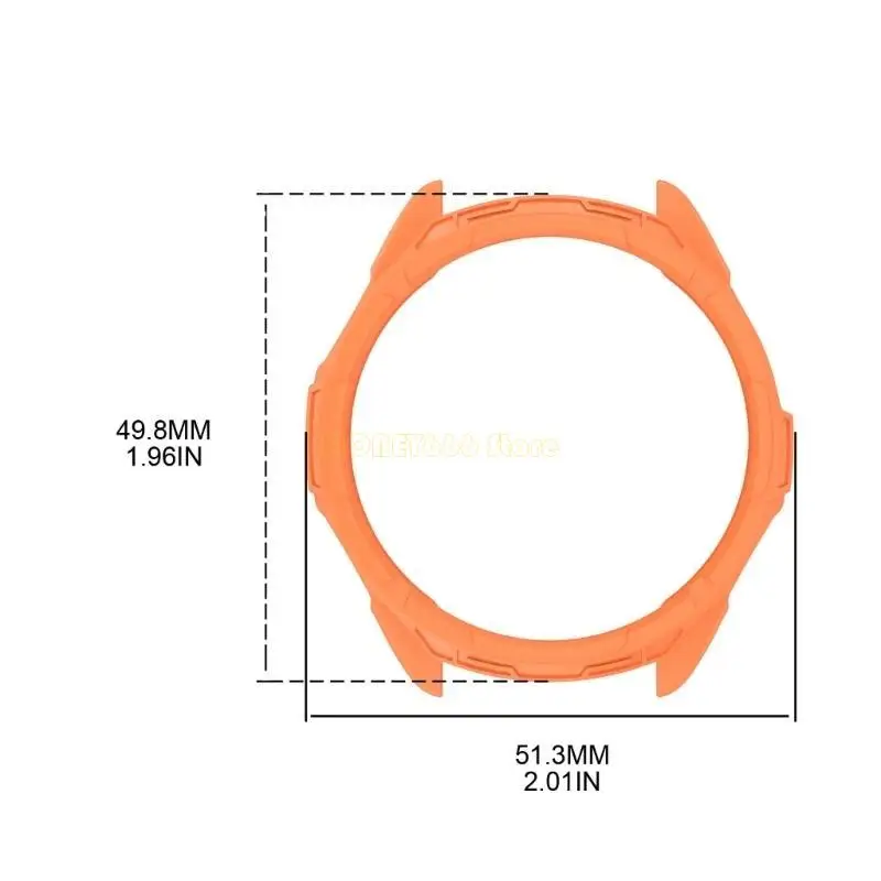 F62C Sleek Silicone Case Watch Garminepix 47mm 용 Rrotective Case Half Portector