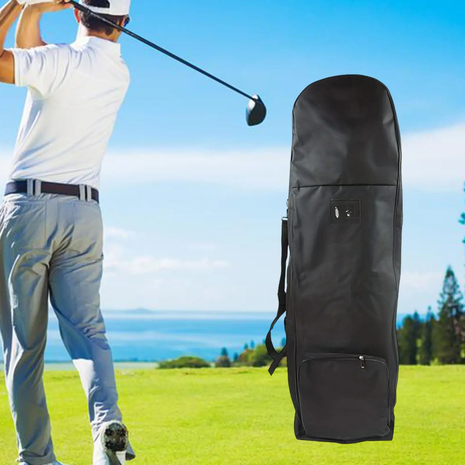 

Golf Travel Bag Dustproof with Wheels Foldable Universal Lightweight Golf Club