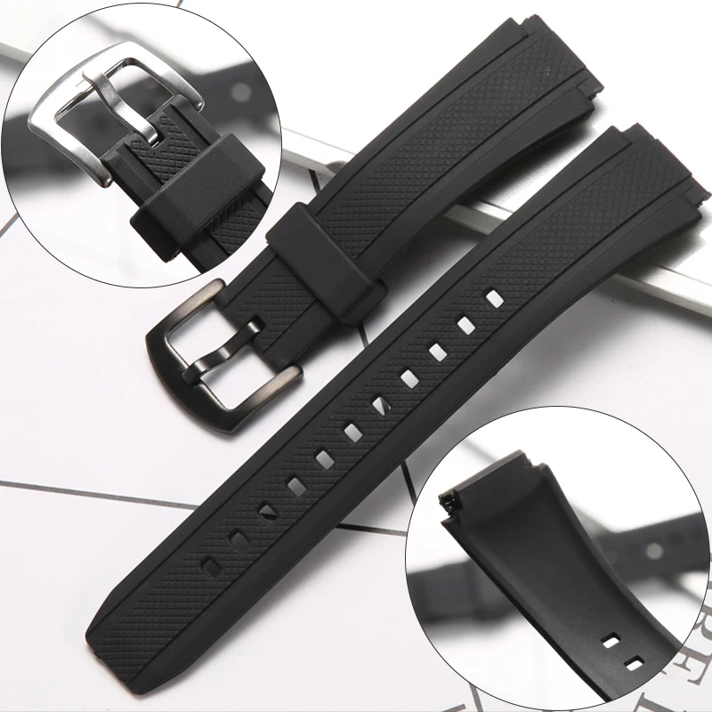 Resin Watchband For Casio EF-552 EF-552D-1A  Watch Strap Waterproof Sports Rubber Bracelet Watch Accessories 20mm