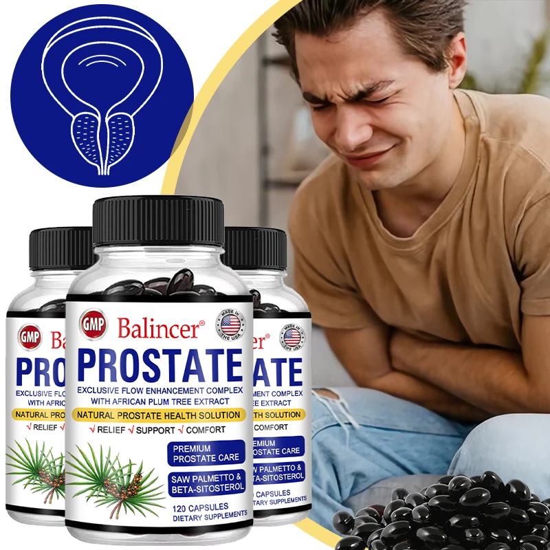 Men\'s Prostate Health - Contains Saw Palmetto To Help Relieve Bladder Pain, Reduce Urinary Frequency and Promote Restful Sleep