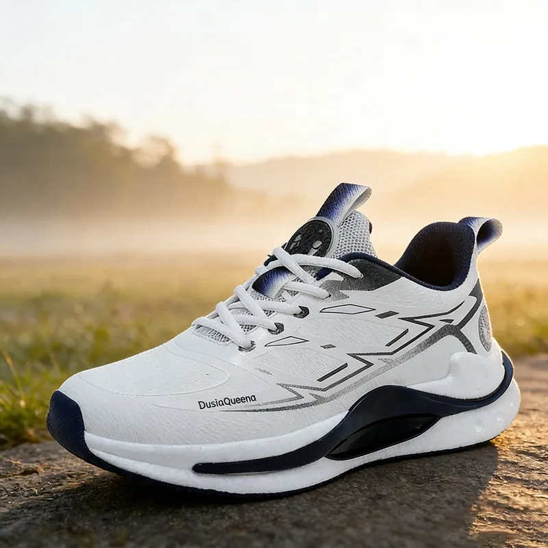 أحذية رجالية 2026 أحذية رياضية كاجوال جديدة للفصول الأربعة، شبكة مسامية، نعل ناعم خفيف الوزن، مناسب للسفر والمشي لمسافات طويلة في الهواء الطلق