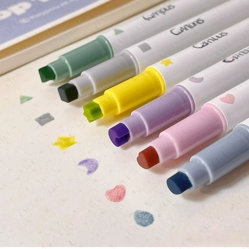 

Набор двуглавых маркировочных ручек с печатью, светлый цвет, флуоресцентная маркировка, ручка для маркировки ручного счета, студенческие канцелярские принадлежности