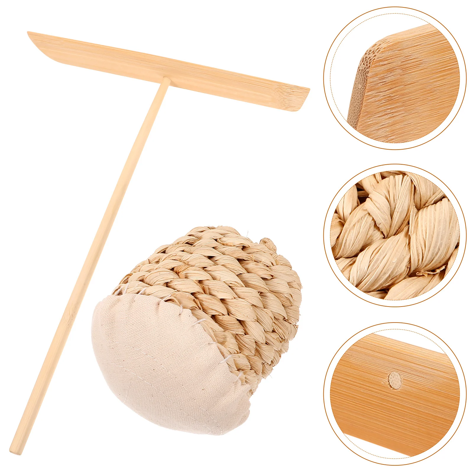 

1Set Pancake Oil Spreader Wooden Crepe Basting Brush Kitchen Cooking Tool Household Pancake Maker Oil Applicator