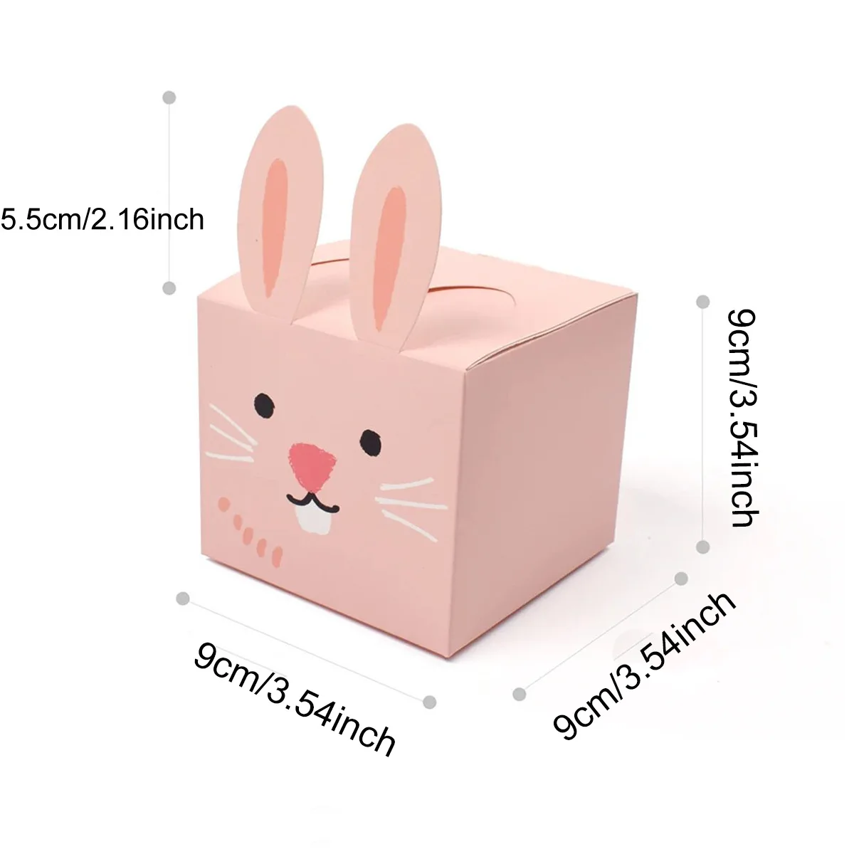 1set Cartoon Rabbit Candy Boxes Rabbit Lollipop Cards for Happy Easter Spring Party Decorations Kids DIY Gifts Packaging Supply