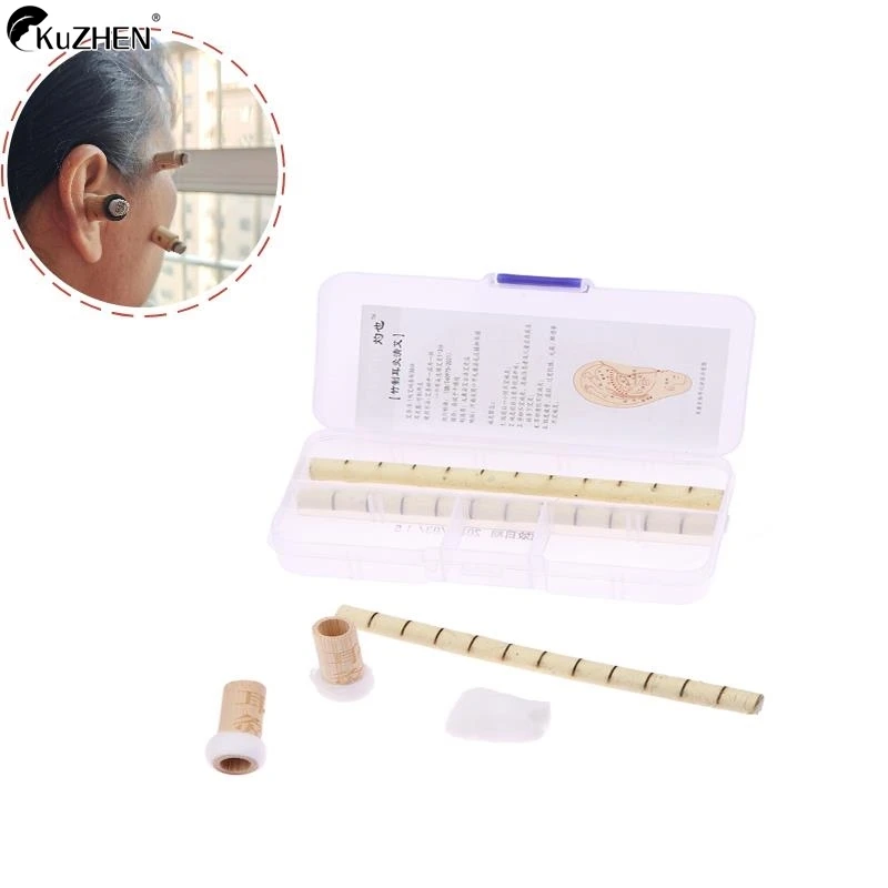 Multifunctional Ear Vertebra Moxibustion Box Solid Wood Binaural Therapy Instrument Ear Moxibustion Ear Moxibustion Box