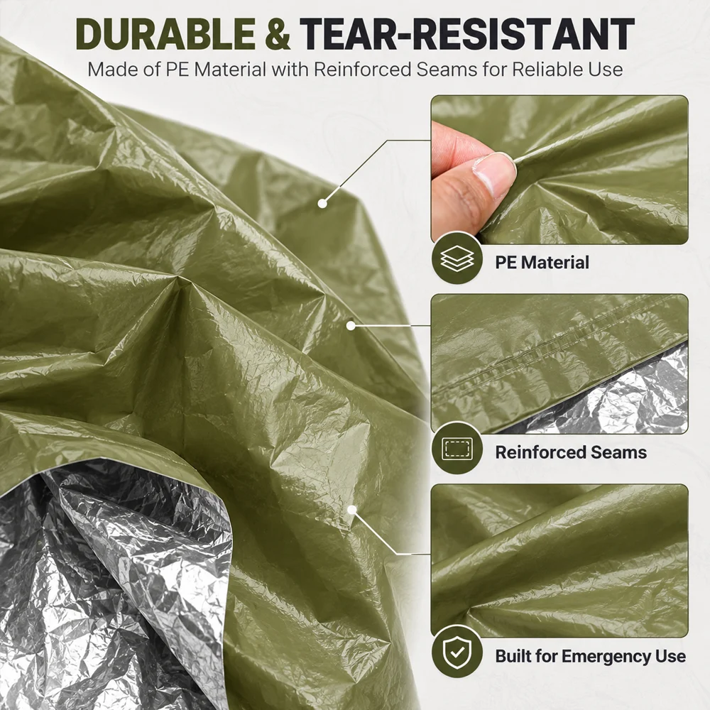 Ponczo termiczne na deszcz, wo – Survival Blanket Reflective recenzja i cena