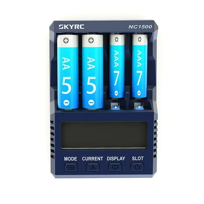 SKYRC NC1500 5V 2.1A 4 Slots Battery Charger LCD Smart Charger AA AAA Analyzer Nimh Discharge & Refresh