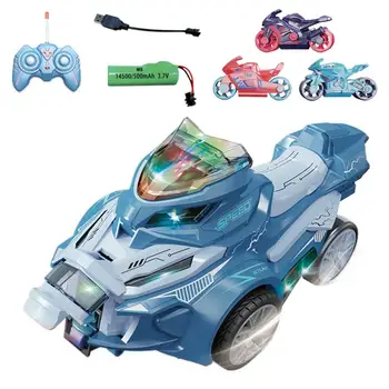 Remote Control Motorcycle 2.4GHz Wireless RC Motorcycle Stunt Car Toys Kids Motorcycle Toys RC Dirt Bike with Sound and Light