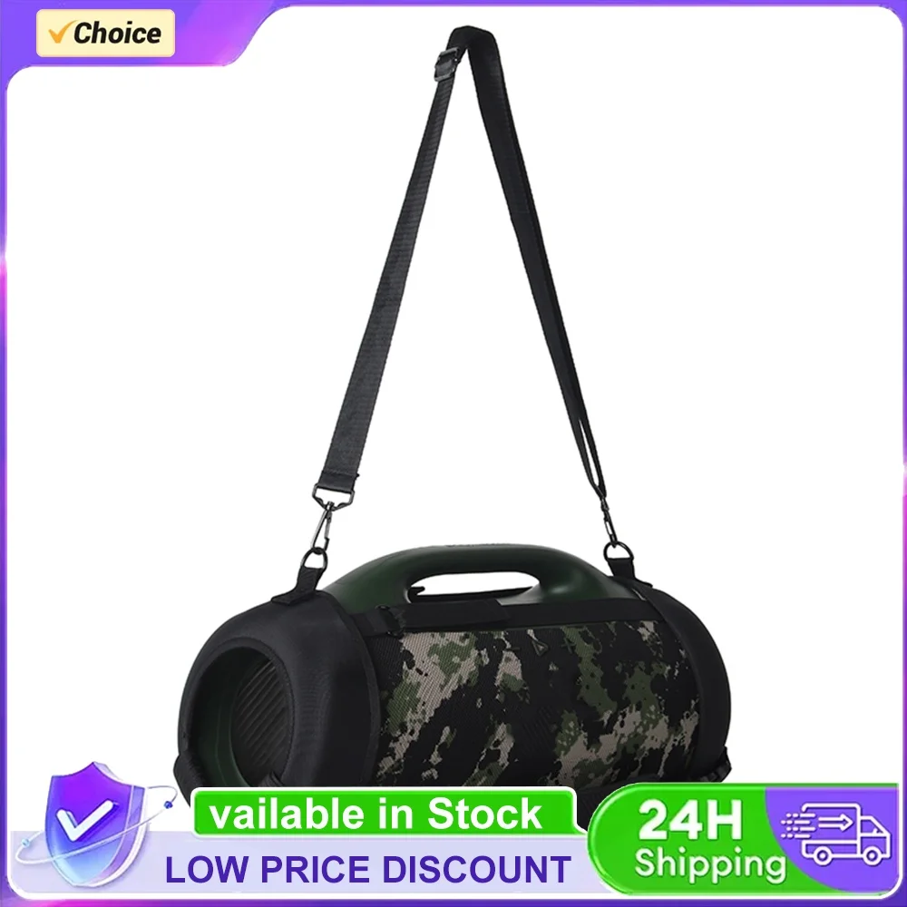 for Boombox 4 Portable Speaker Storage Bag with 3 Shoulder Straps Sound Permeable Bag Anti-Scratch for Outdoor Picnic