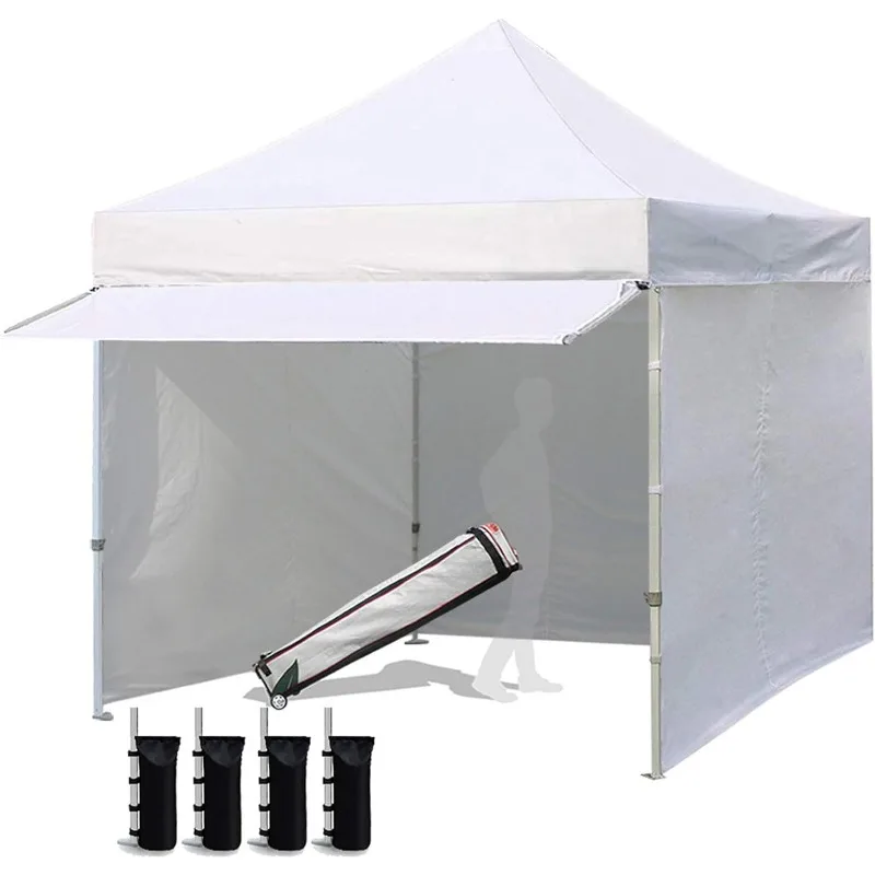 

USA 10 x 10 up Canopy Commercial Tent Outdoor Party Canopies with 4 Removable Zippered Sidewalls