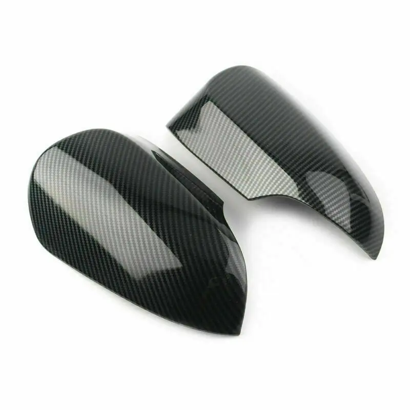 Cubiertas de espejo retrovisor lateral de fibra de carbono brillante, 2 piezas, embellecedores de tapa para Toyota Corolla Sedan 2014-2019