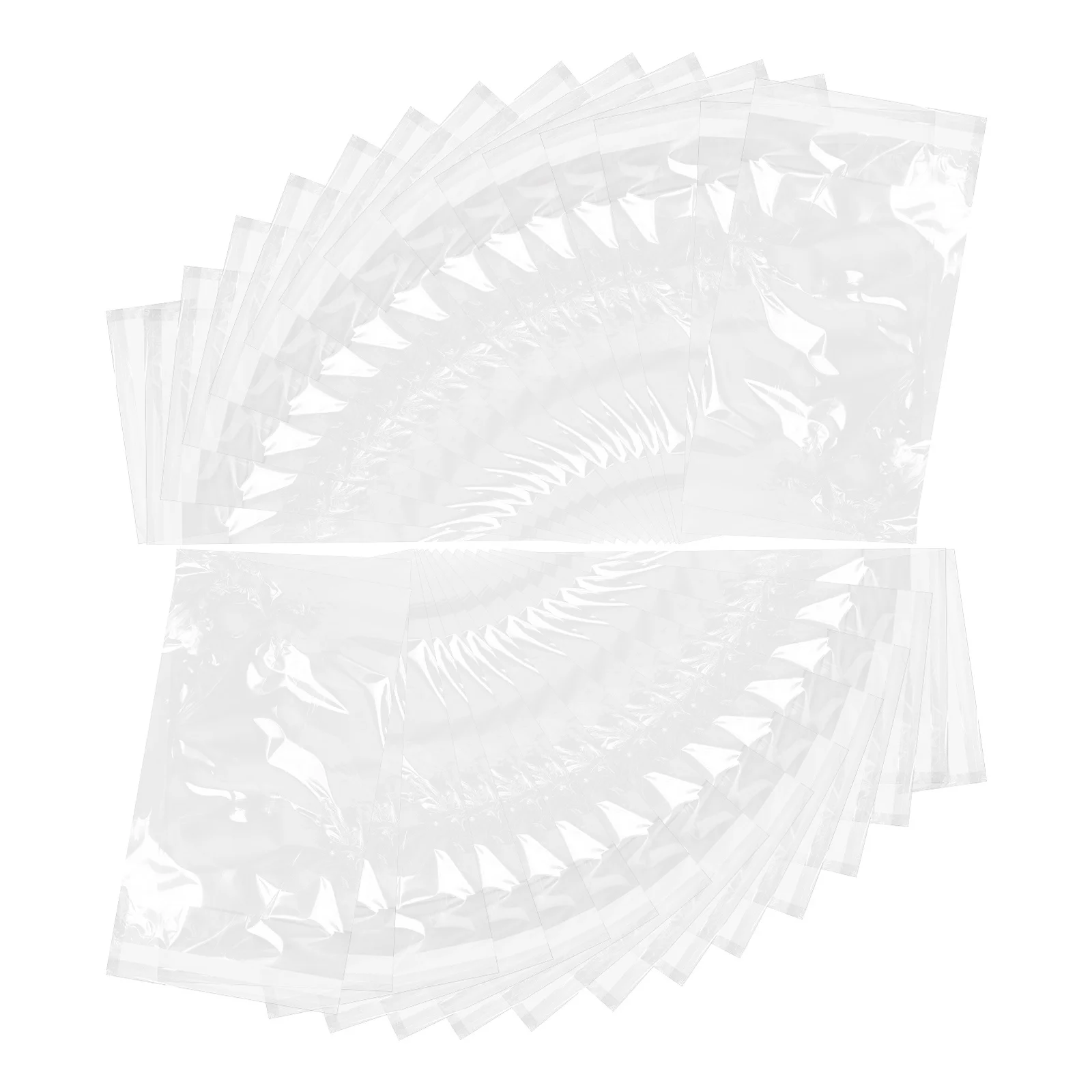 200 قطعة 3 بوصة أكياس التشيلو الذاتي الختم للبطاقات البلاستيك واقية الأكمام الغبار مقاومة للرطوبة لدرج مكتب عمل