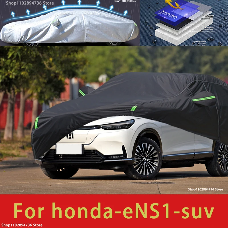 For Honda eNS1 Fit Outdoor Protection Full Car Covers Snow Cover Sunshade Waterproof Dustproof Exterior black car cover