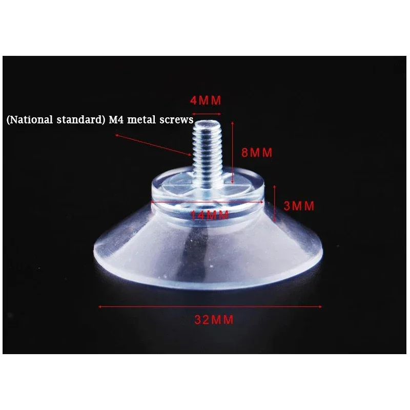 1/5Pcs Suction Cup Hooks with Screw Nut 40 Mm Clear Sucker Pads Strong Adhesive Suction Holder for Car Glass Bathroom Wall Door