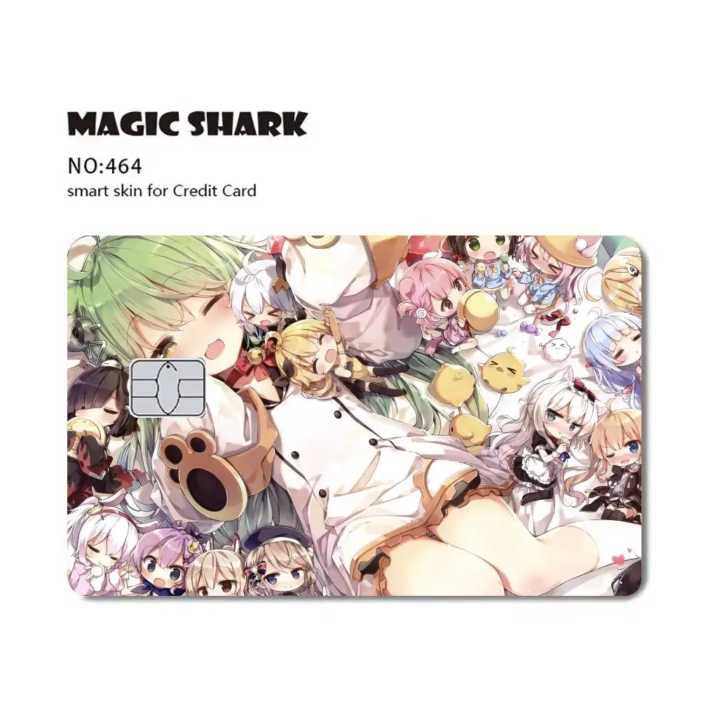ملصقات بطاقات Azure Lane لبطاقة الائتمان الخصم أو حفظ الغلاف على غطاء جلدي رفيع للغاية ولا يبهت #4