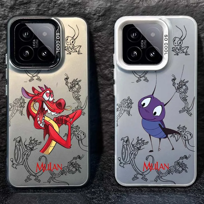 

Art Disney Mulan Cool For Xiaomi 14T 13T 12T Poco X5 X3 M5s M6 C65 C75 M3 F4 F3 Pro NFC 5G Colorful Silver Phone Case