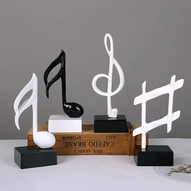 

musical notes resin statue Wine cabinet home decor living room decoration Modern study objects parlor vintage figurines