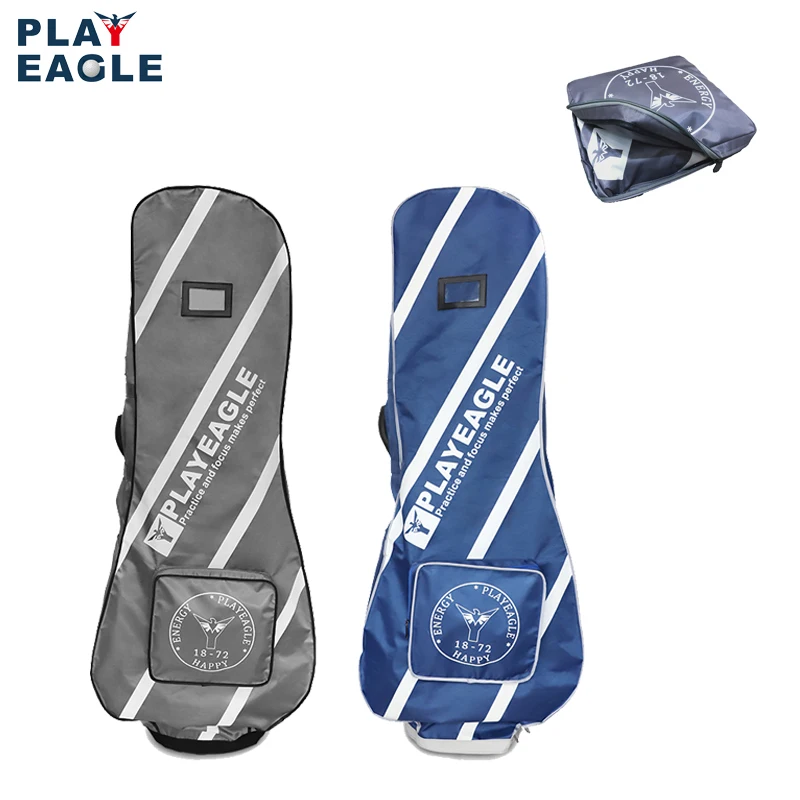 PLAYEAGLE Golf Rain Cover Bag Waterproof and Dustproof Protable Foldable Golf Travel Cover Bag Raincover in Blue//Gray Color