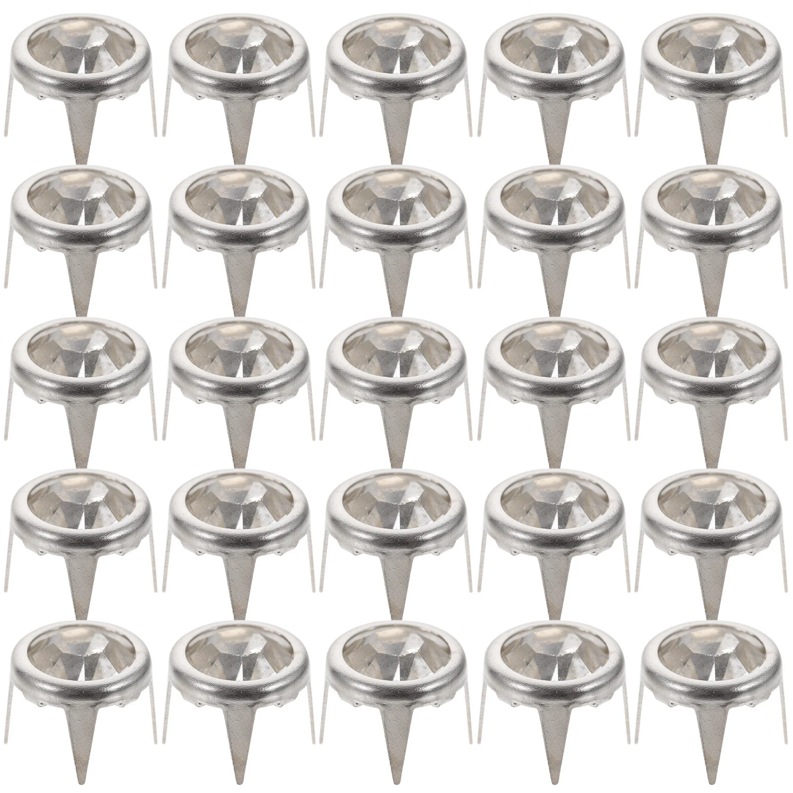 100 pçs broca de água rebites studs acessórios decorativos para diy artesanato sacos sapatos garra de cristal pregos