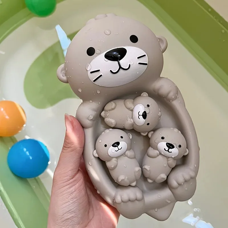 Sealed Floating Animal Bath Toys - Comfortable Beaver & Duck Water Toys for Baby Bathtub & Pool
