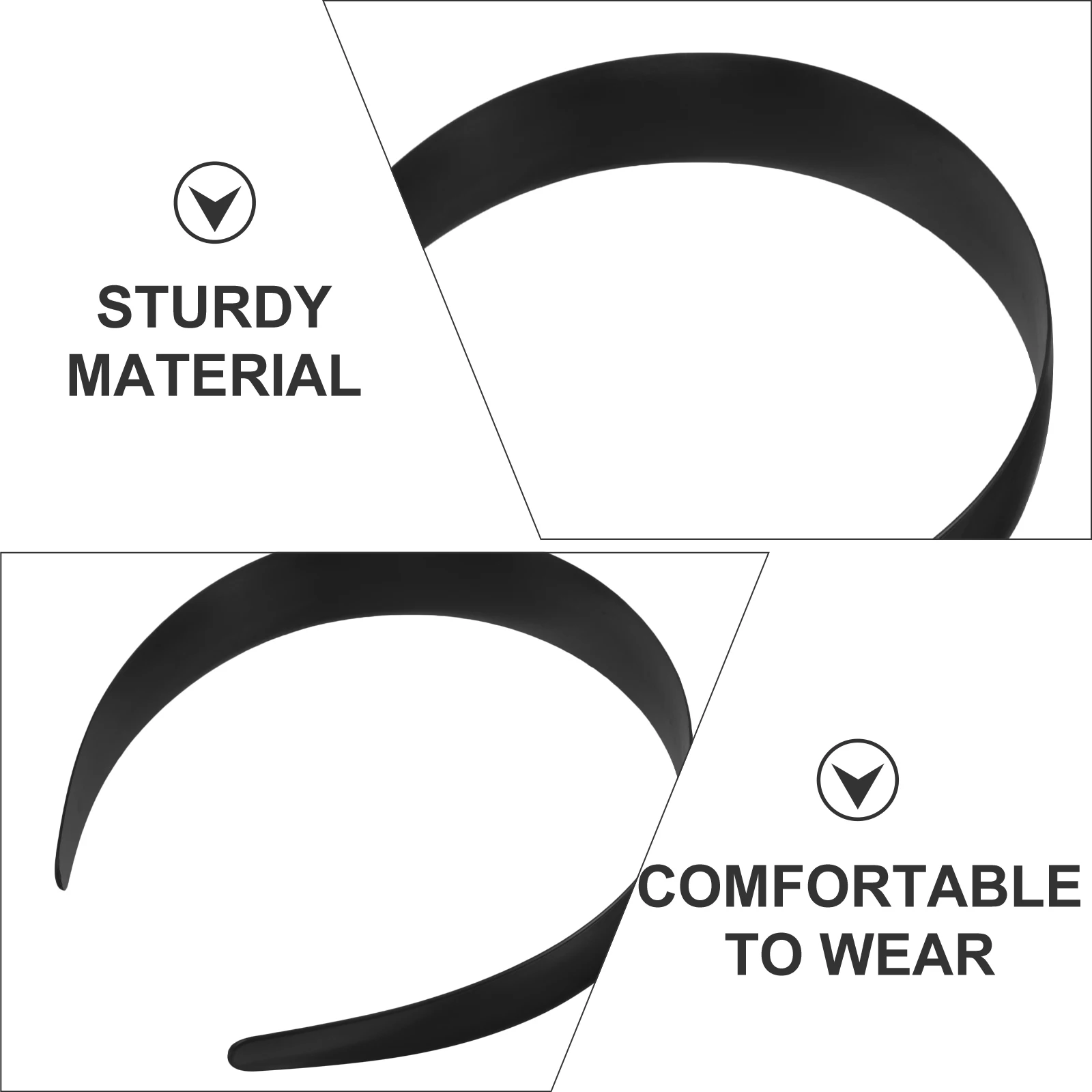 

12pcs Black 3 0x37cm Plain Blank Headbands No Teeth Hair Hoops Women DIY Accessories Material Bands Girls Hairpiece