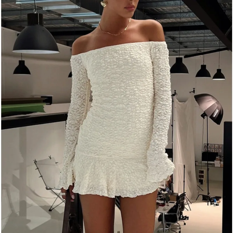 

Women's New High Elastic Soft 3D Three-dimensional Fabric Chest Wrap Shoulder Sexy Dress