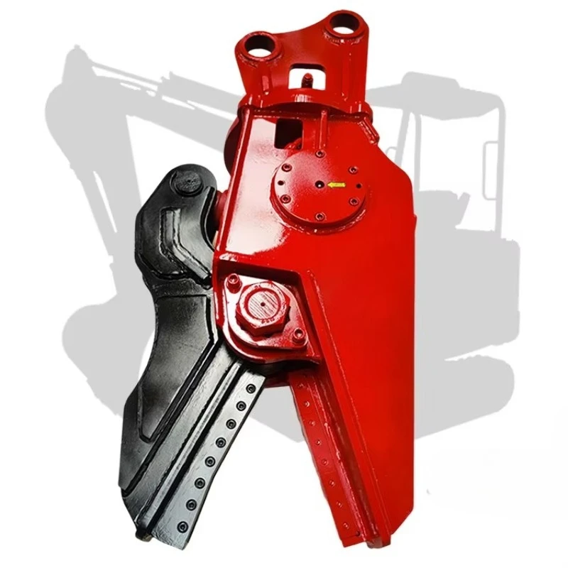 Excavator Hydraulic Shear Attachment Double Cylinder Scrap Metal Shearing Steel Structure Dismantling Mounting Bracket Custom