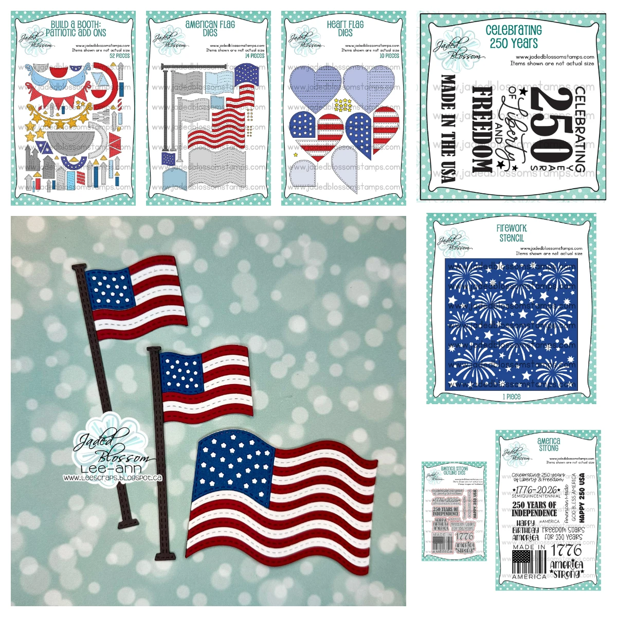 

Minipatriotic Lrelease Heart Flag Metal Cutting Dies and Stamps for DIY Handmade Scrapbooking Card Jaded Blossom April 2026 New