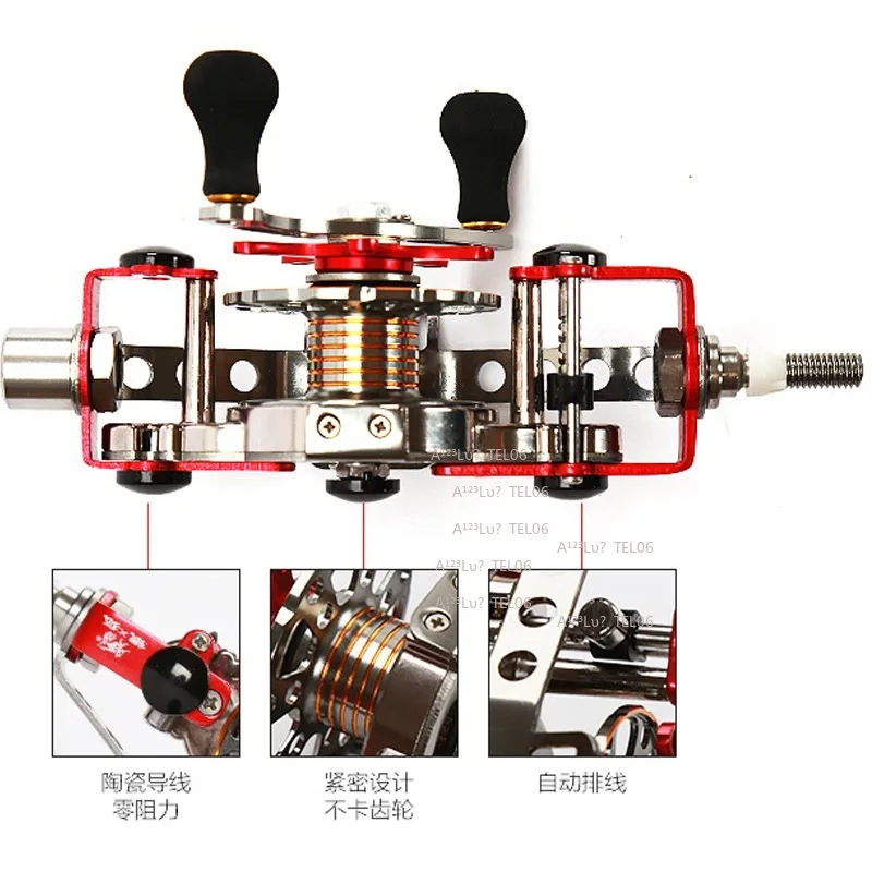 Casting Reel Conversion Kit Internal Line Guide Spool Auto Lay Ratio Wheel For Fishing Rod Mainland China vlag