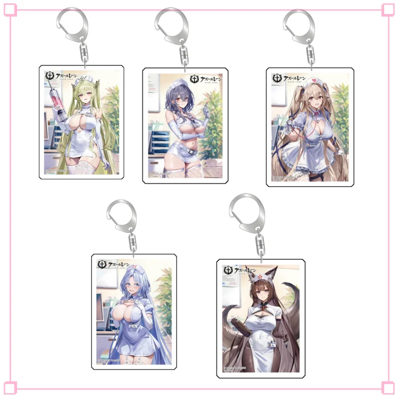 

Game Anime Azur Lane Acrylic keychain Collect Accessories Backpack Pendant Decorate Hang Decorations Friendship gift 6cm