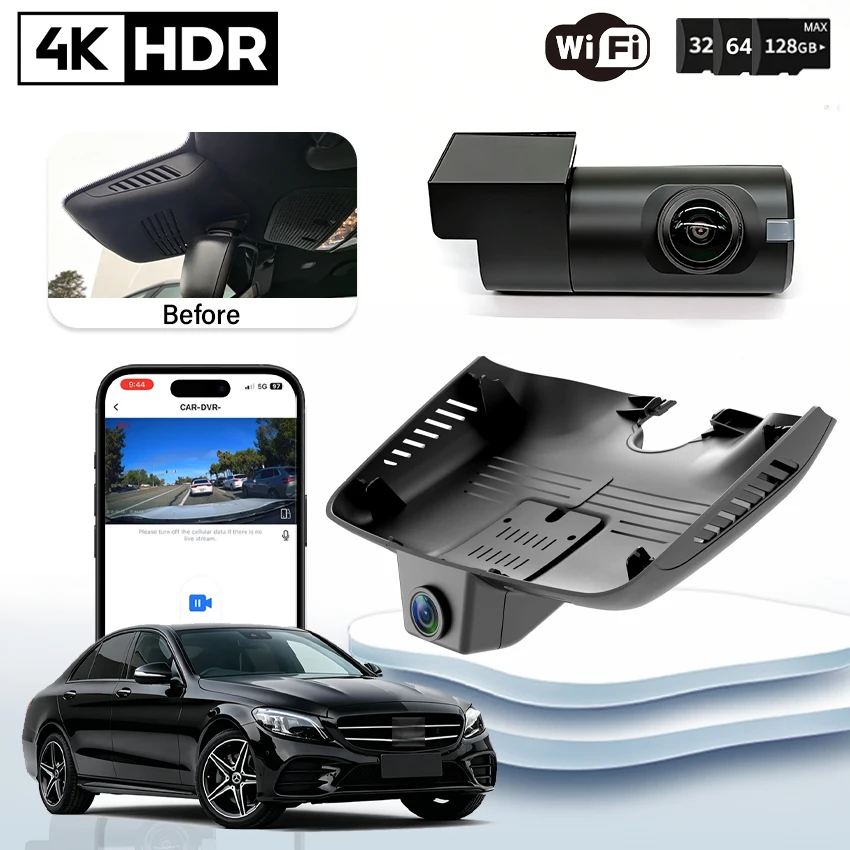 Plug & Play Car Dash Cam for Mercedes-Benz C Class W204 W205 C180 C200 C220 C250 C260 C300 2015-2026,Driving Recorder Car Dvr