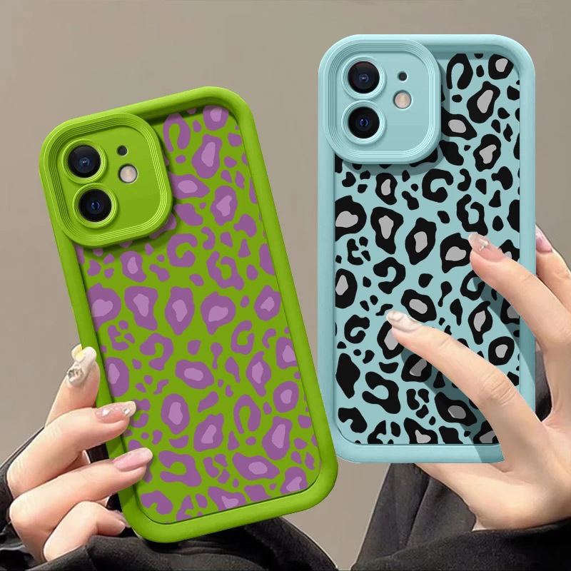 Leopard Patterned Case For iPhone 16 Pro Max Shockproof Bumper Phone Cover Coque For iPhone 14 15 Pro Max 13 12 11 16e 17 Air - náhled 6