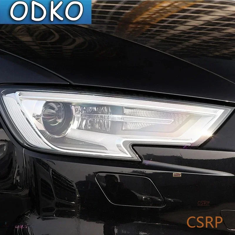 Car Headlight Tint Black Protective Film Protection Transparent TPU Stickers For Audi A3 S3 RS3  14-16 17-20 21-On  Sportback